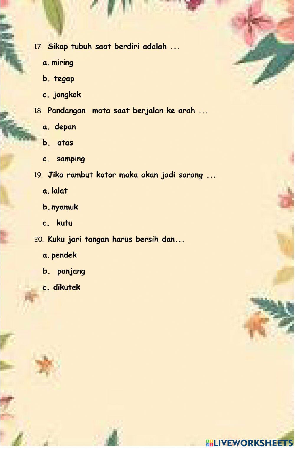 Penilaian Harian Tema 1 ST 3