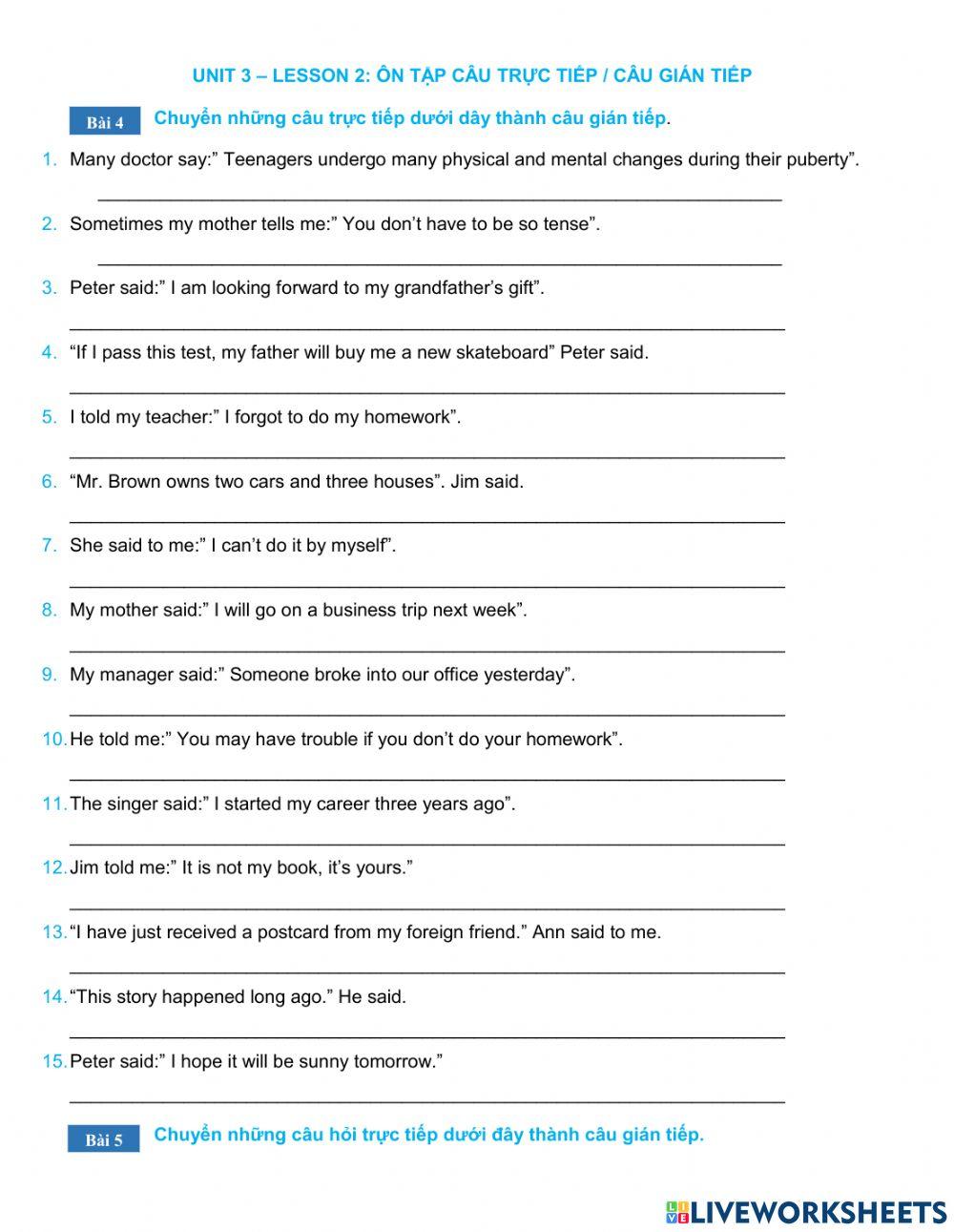 G9 U3.2 Reported Speech