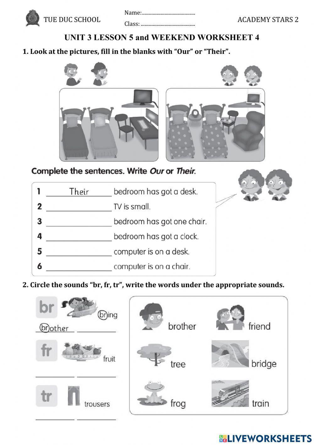 AS2 - U3 - L5 and WEEKEND WORKSHEET