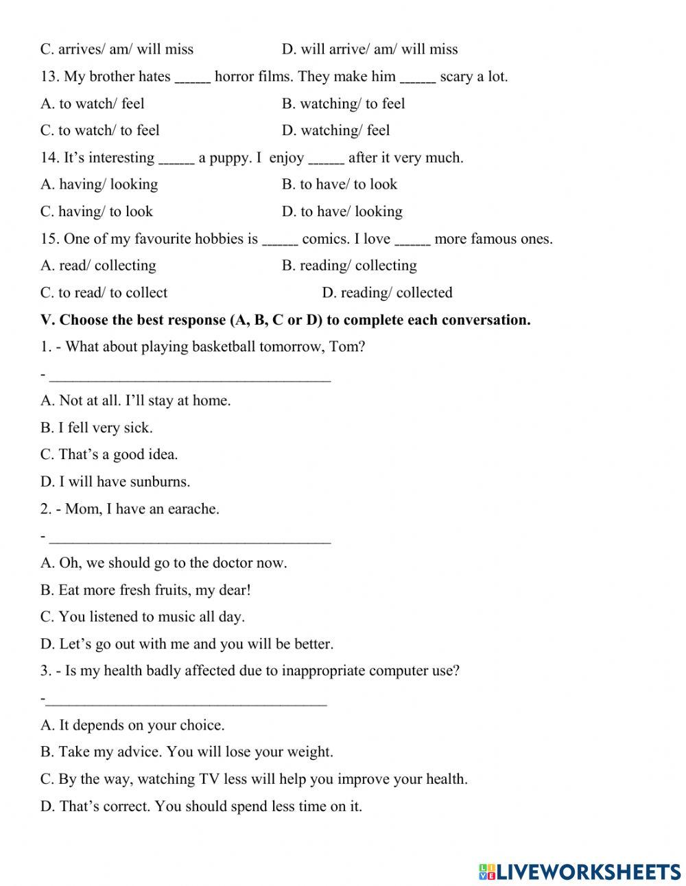 Grade 7 - Unit 1-2 Test