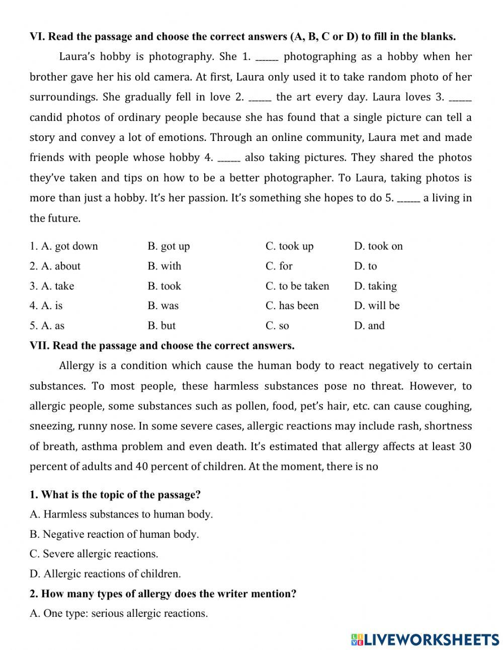 Grade 7 - Unit 1-2 Test