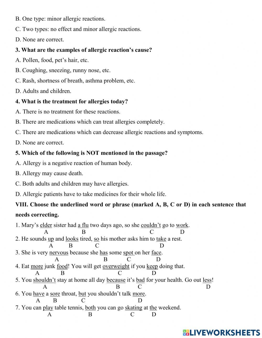 Grade 7 - Unit 1-2 Test
