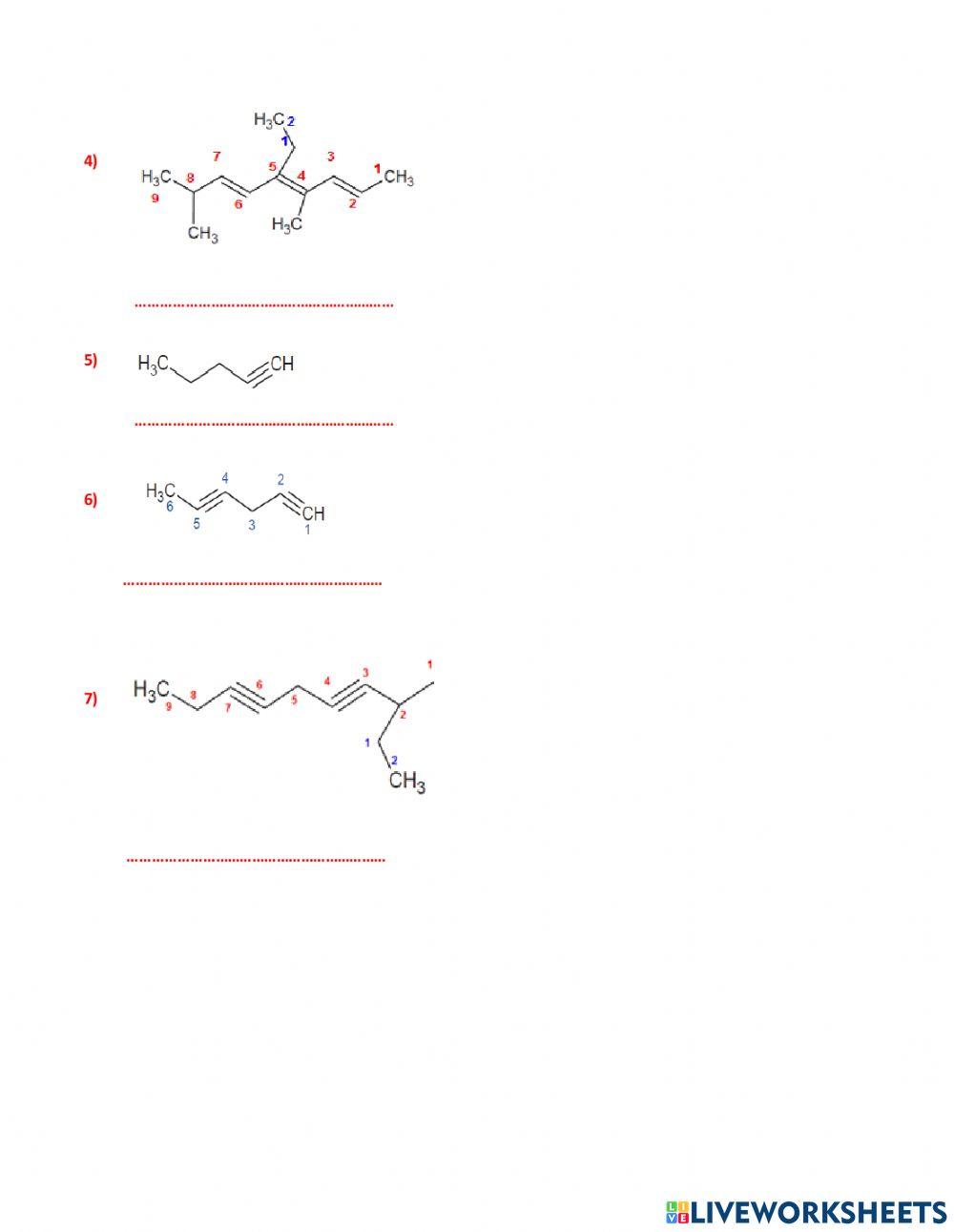 Compuestos orgánicos alquenos y alquinos