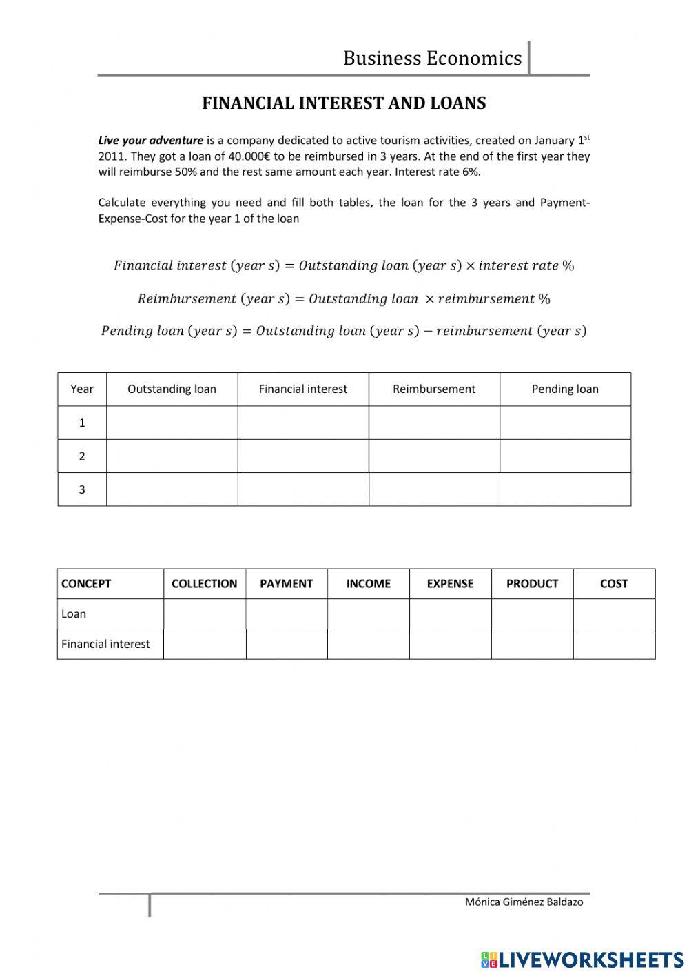 Value and valuation: interest and loans
