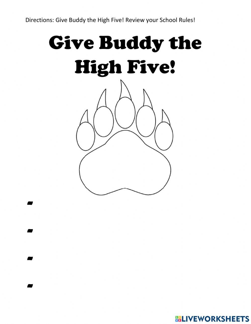 Give Buddy the High Five!