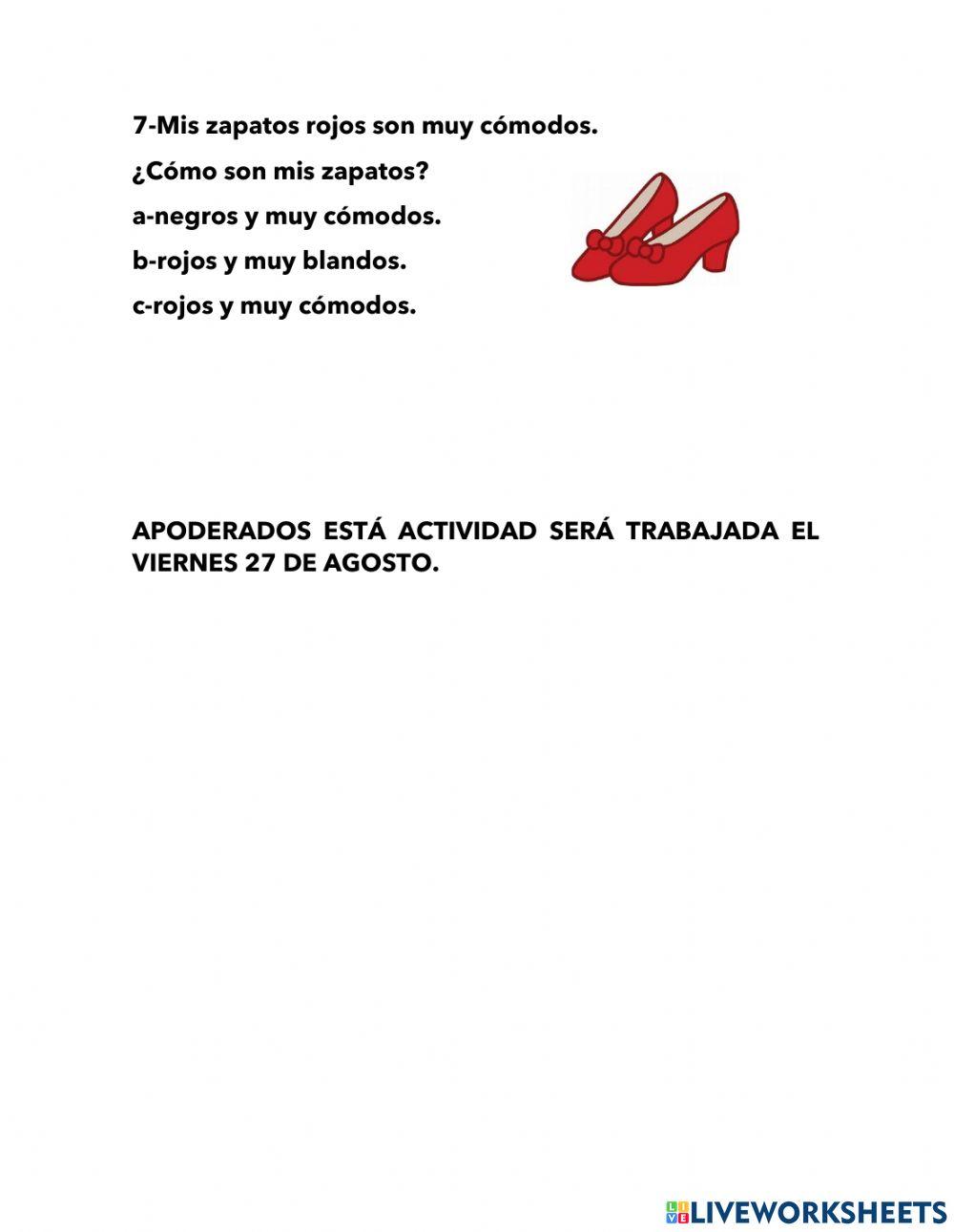 Actividad 14 refuerzo lector