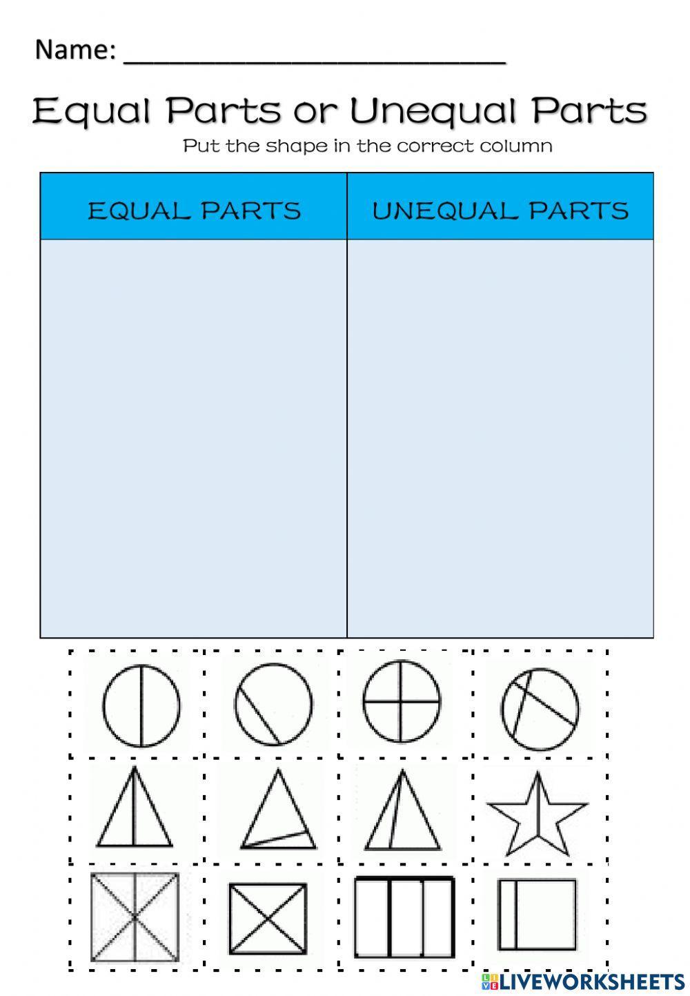Equal and Unequal Parts