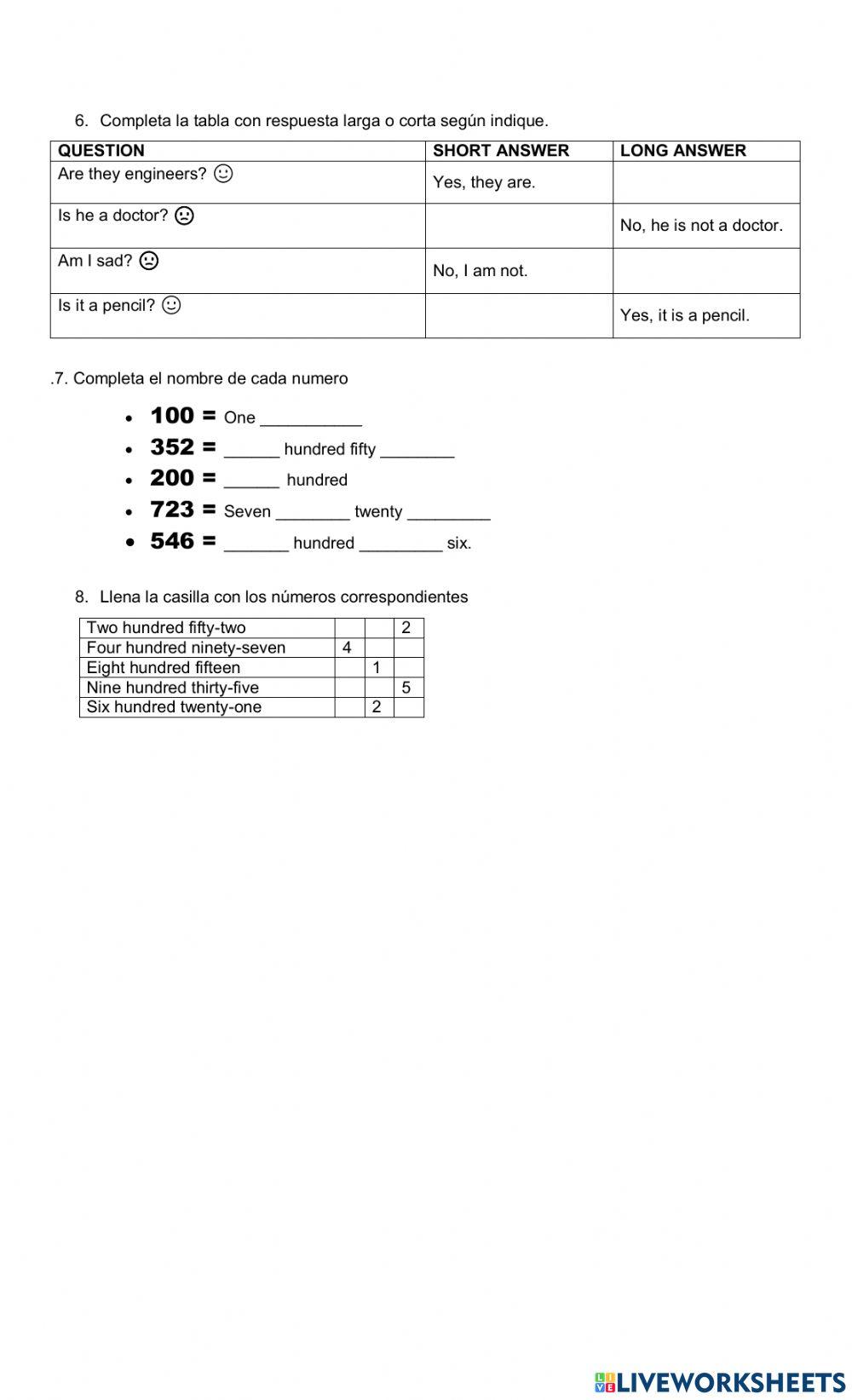 Evaluacion de nivelacion grado 2º