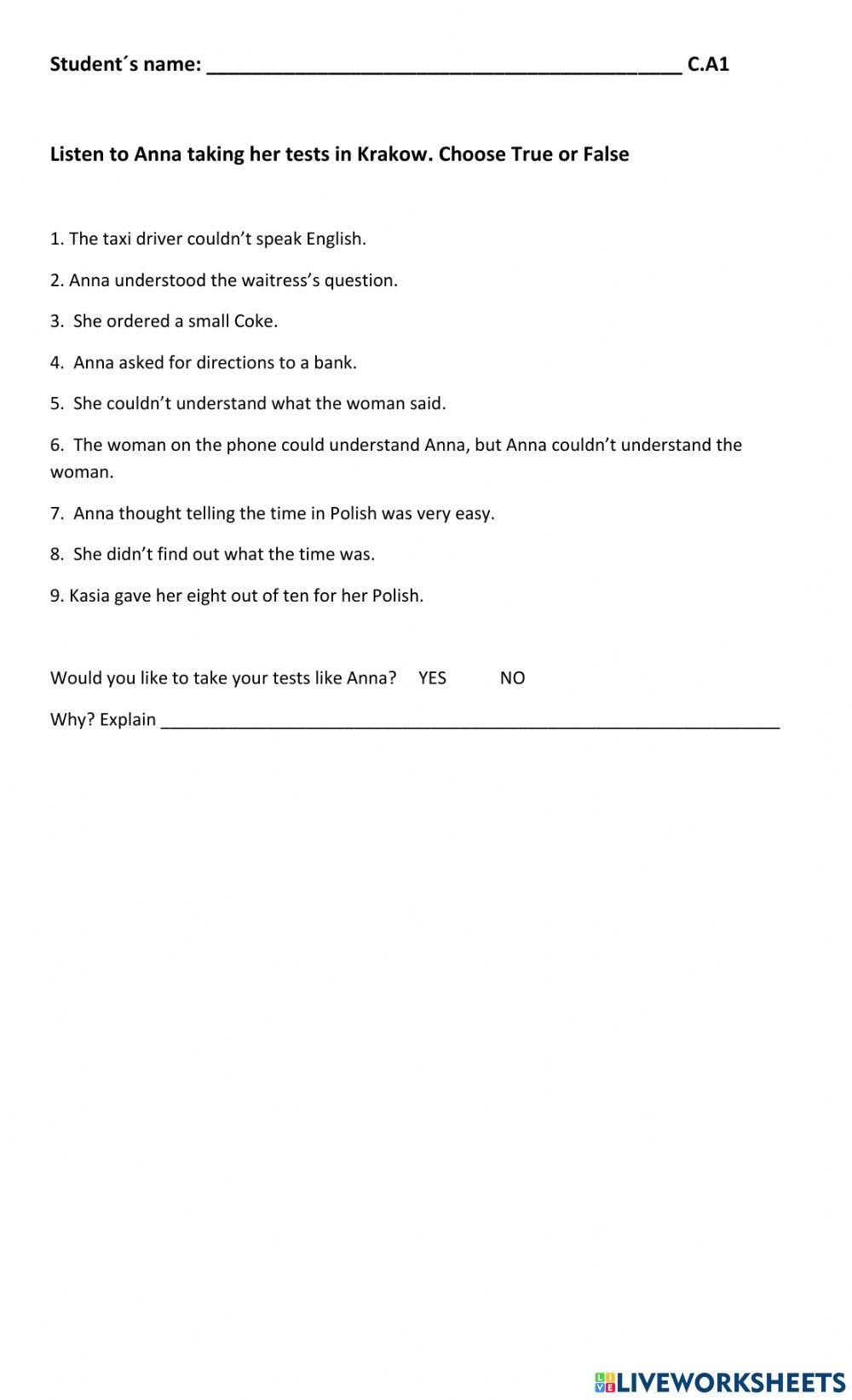 Listening week 4 C-A1