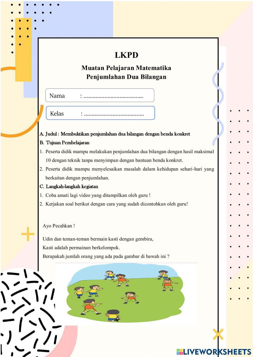 Penjumlahan Dua Bilangan