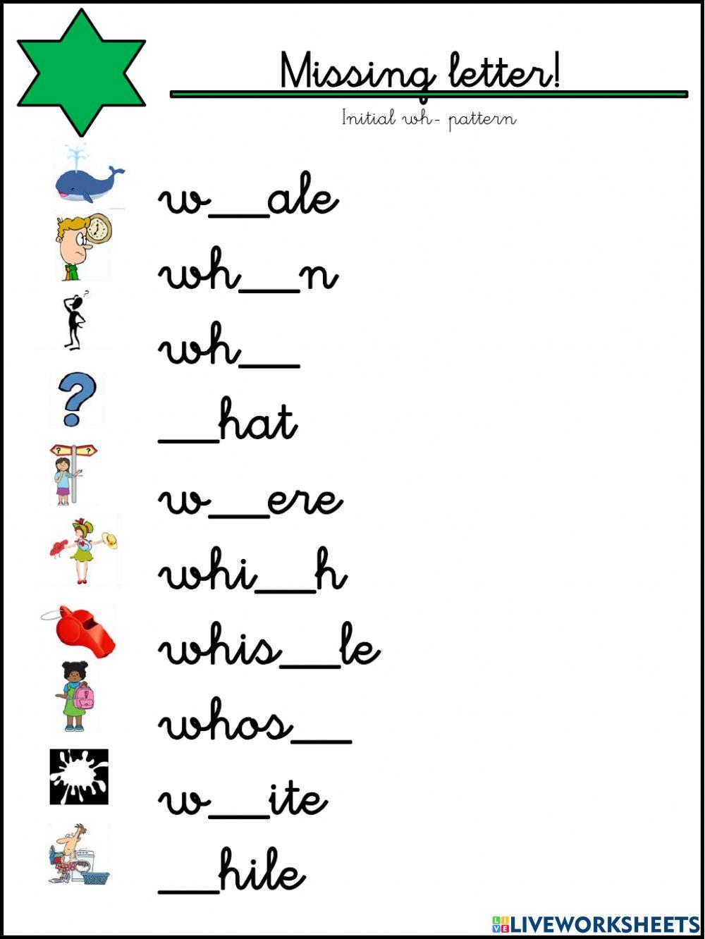 Initial wh- pattern exercise | Live Worksheets
