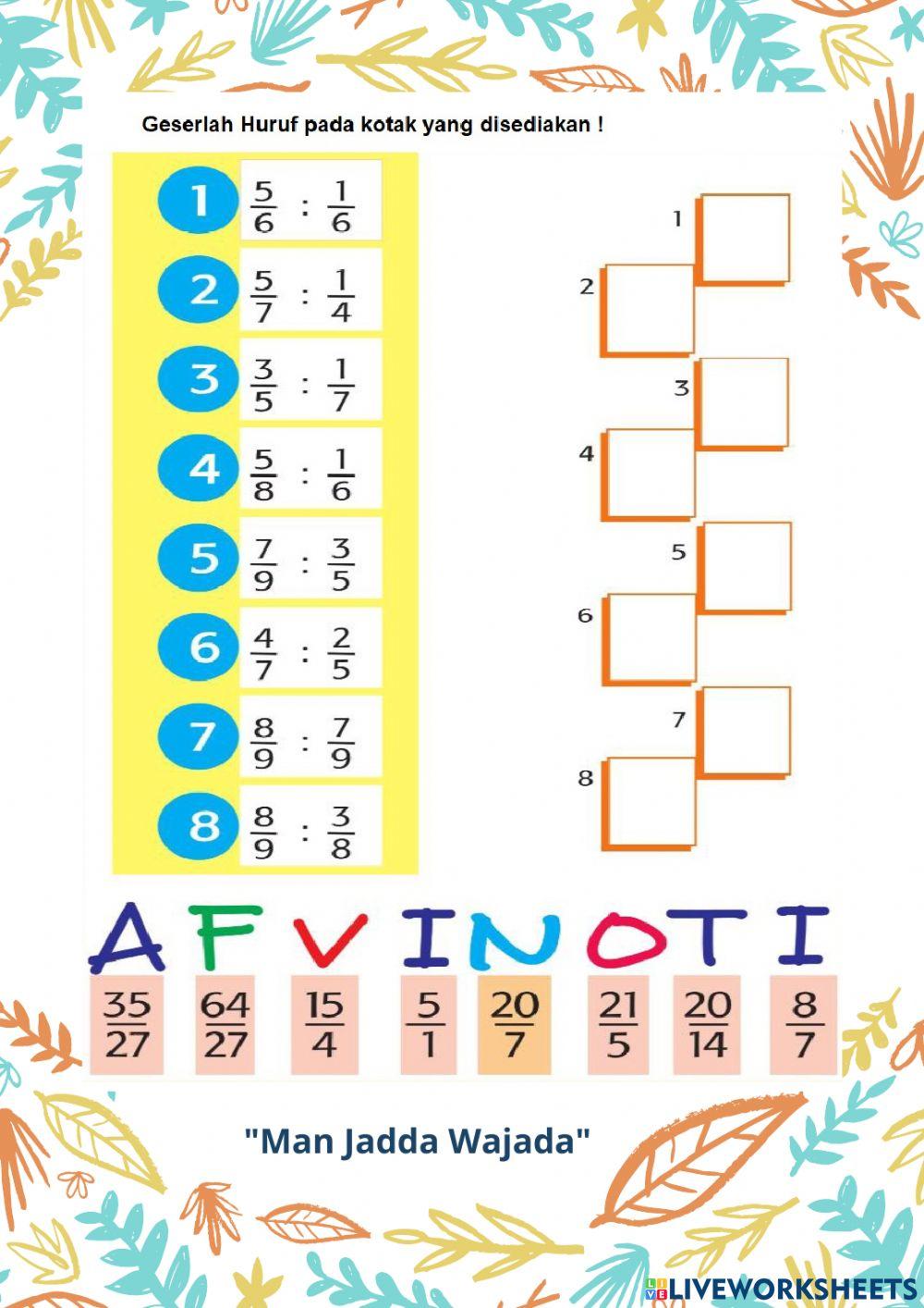 Lkpd matematika pembagian pecahan