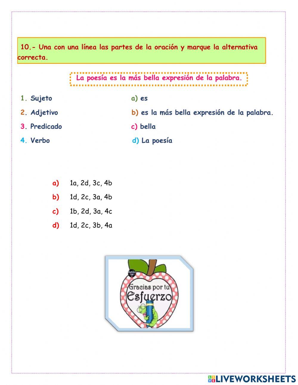 Evaluacion diagnostica de lengua