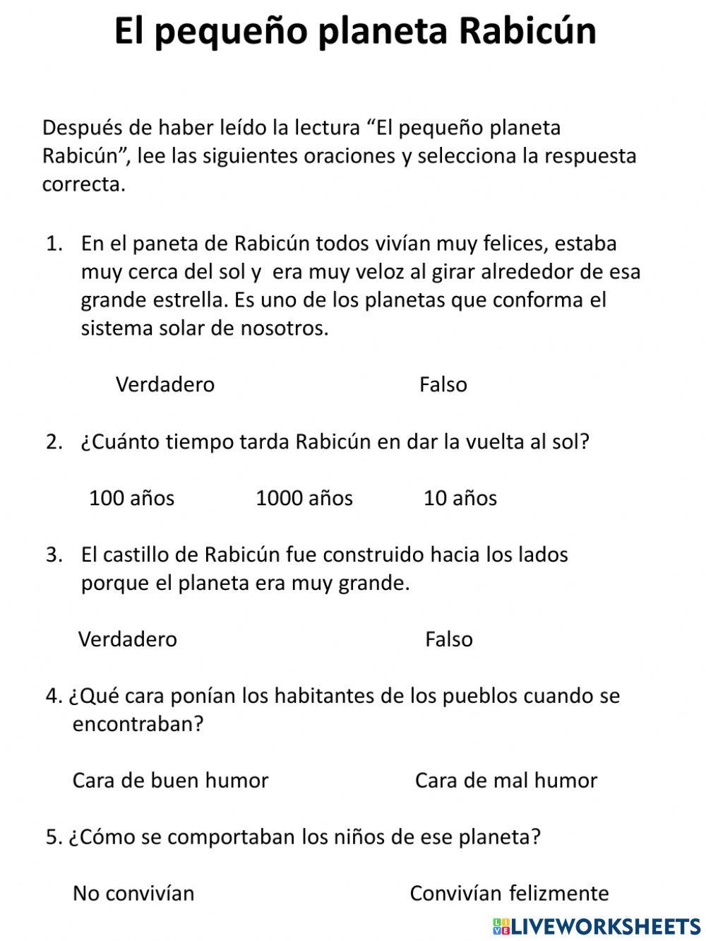 El pequeño planeta Rabicún
