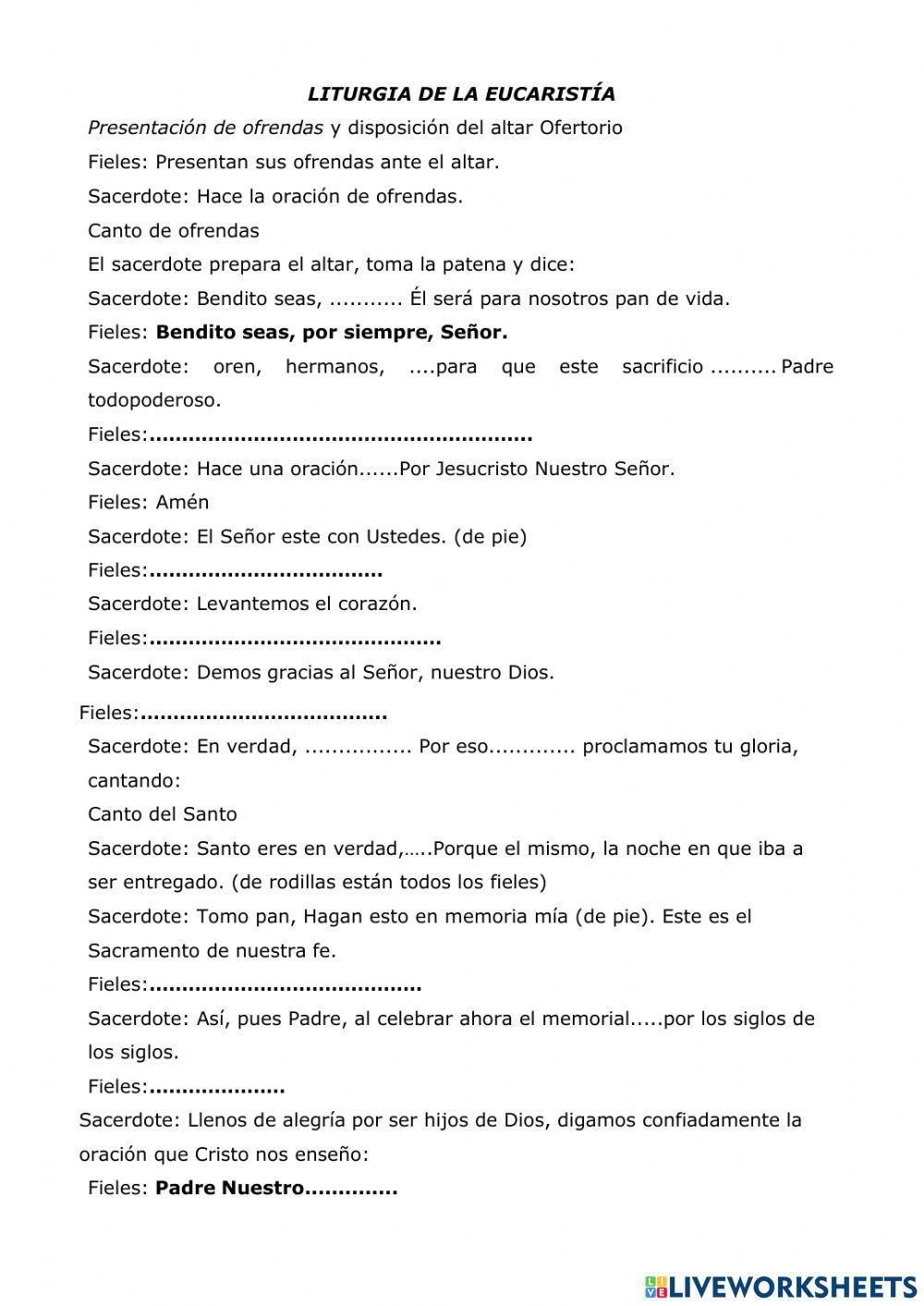 Respuestas de la Misa