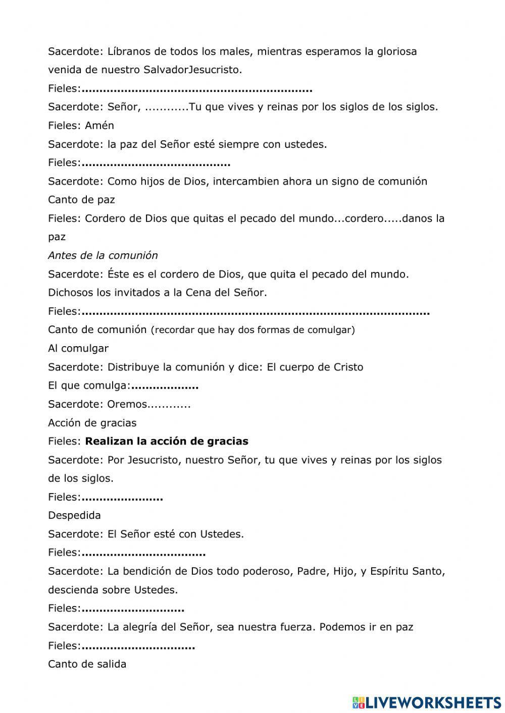 Respuestas de la Misa