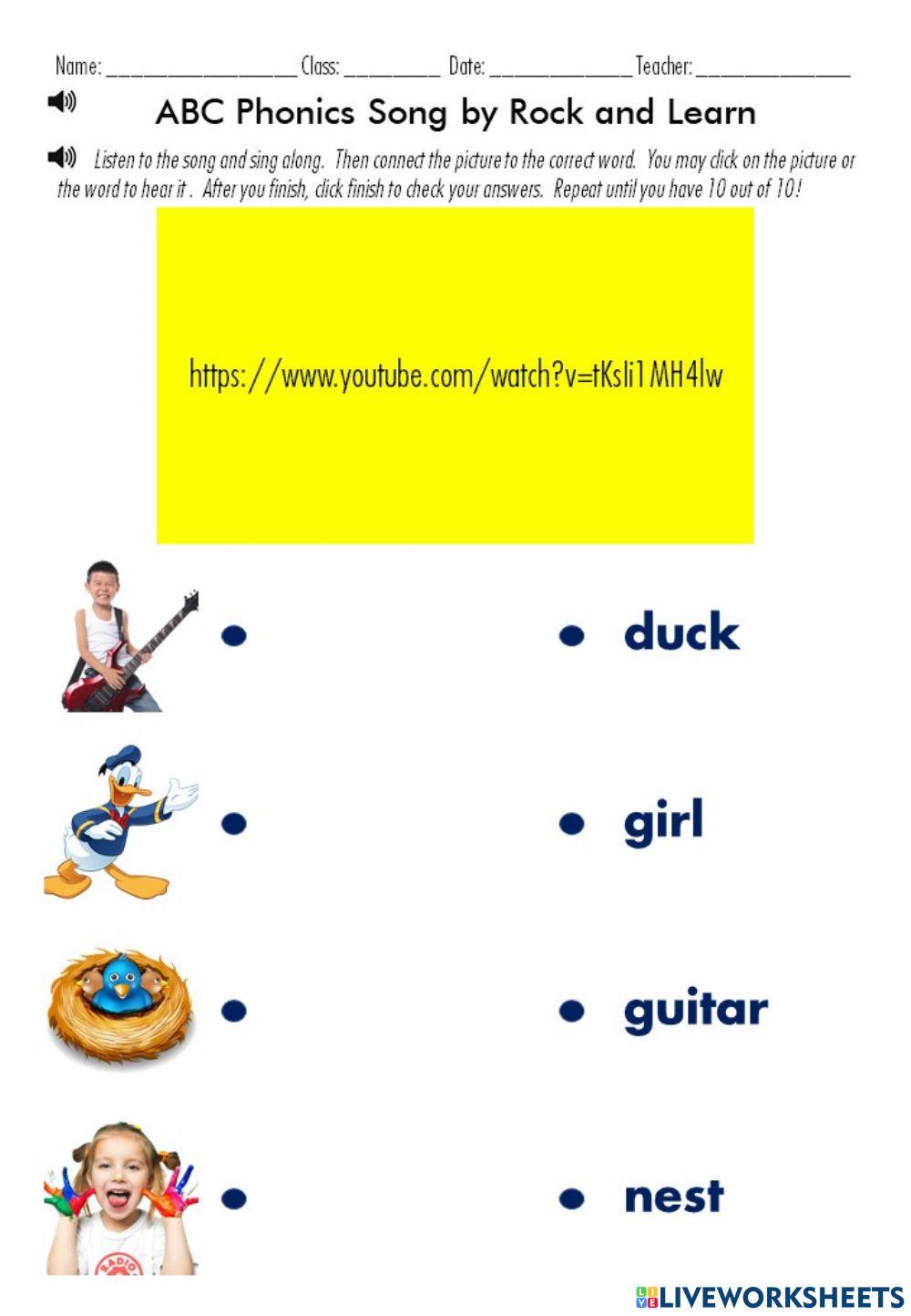 Meet the Letter G! ABC Phonics Song by Rock and Learn