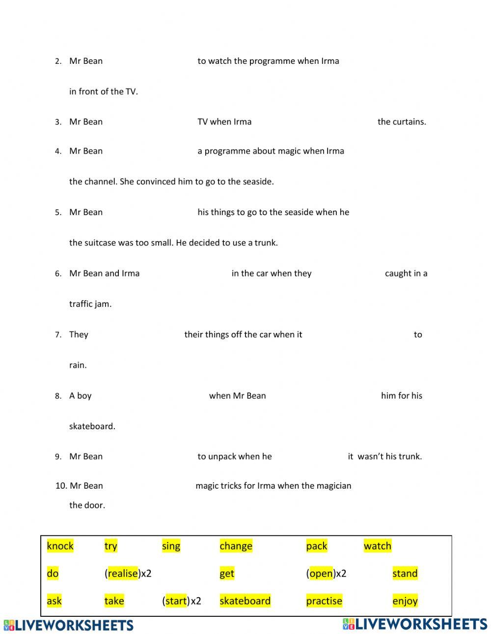 Past simple & Past continuous