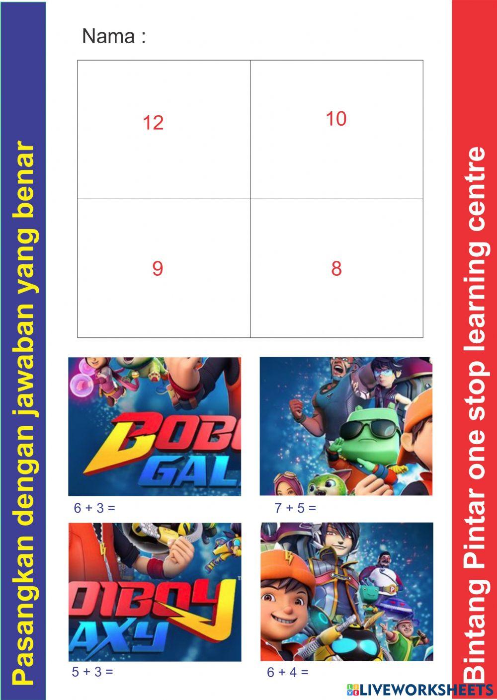 Math puzzle Free Interactive Worksheets 1318025