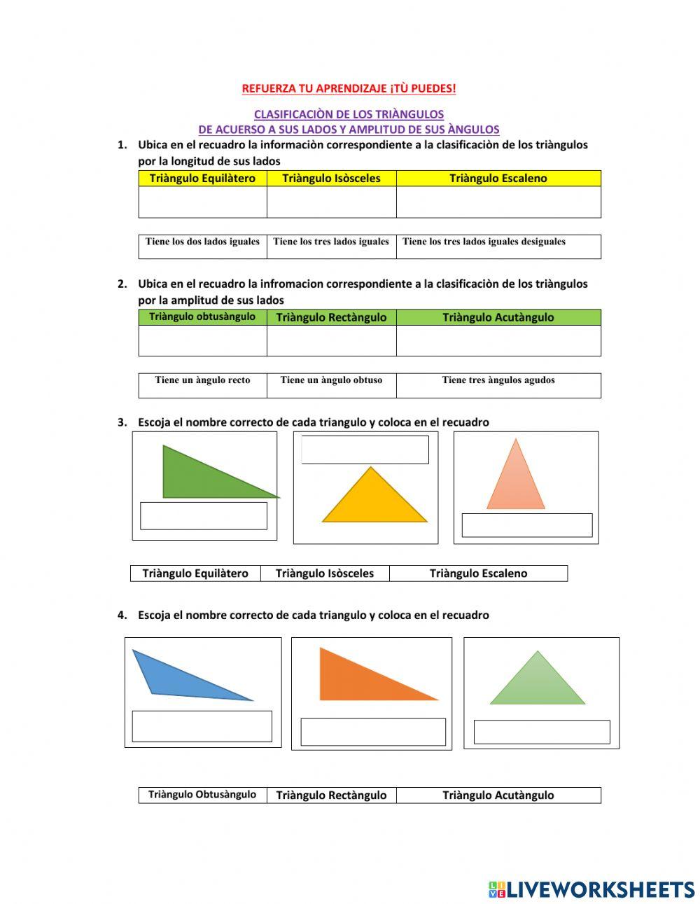 Triangulos, clasificacion