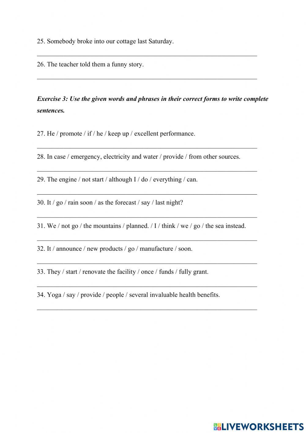 Grammar - unit 2 - grade 10