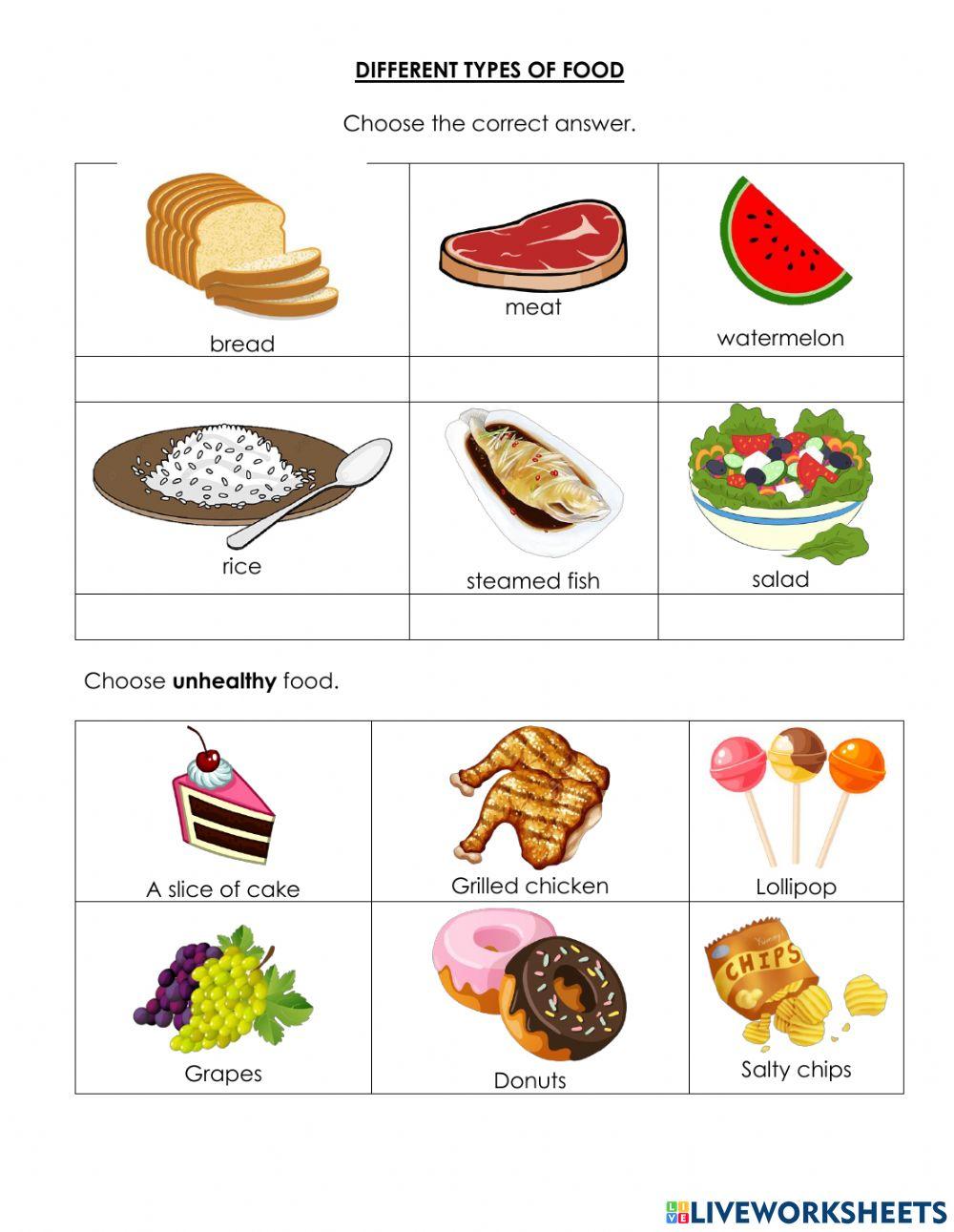 Different Types of Food
