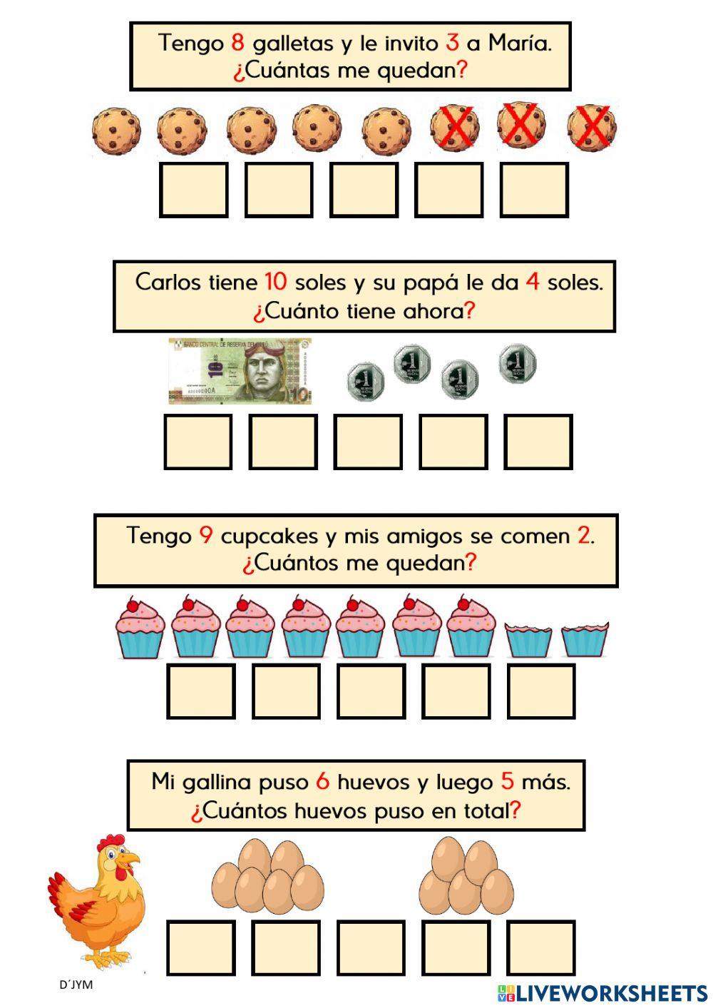 Problemas de sumas y restas