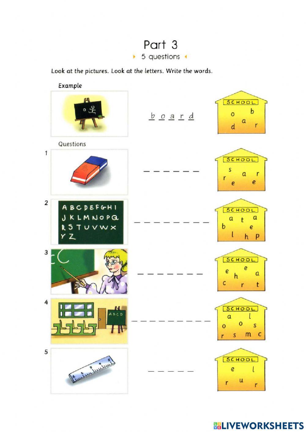SKILL BUILDER STARTERS 2 - CŨ - UNIT 3 - READING AND WRITING