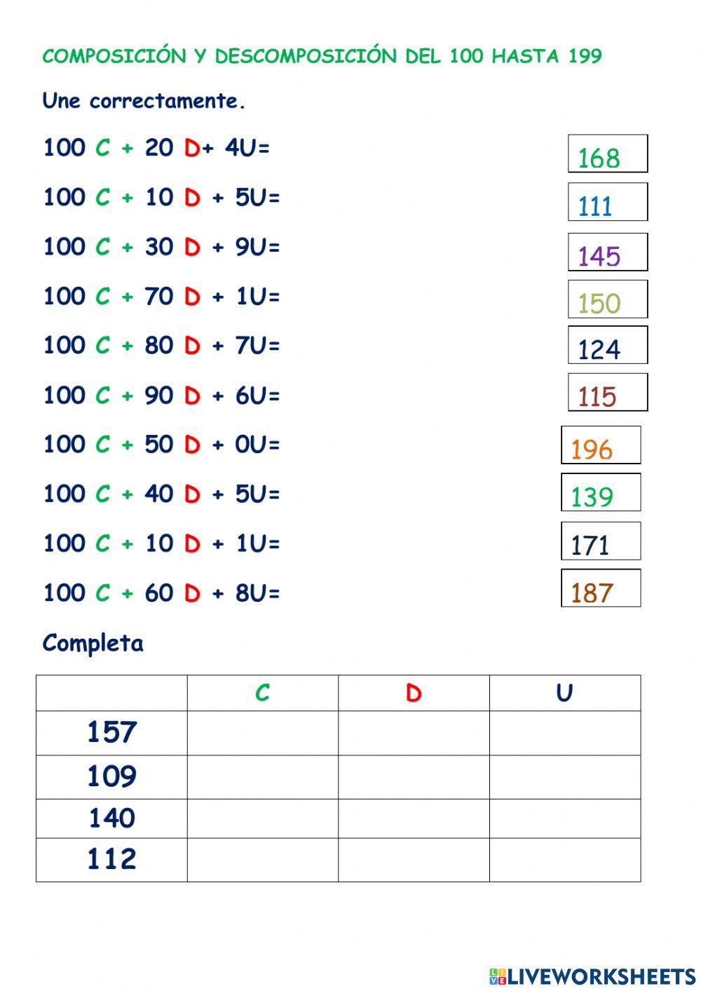 Serie del 100 al 199