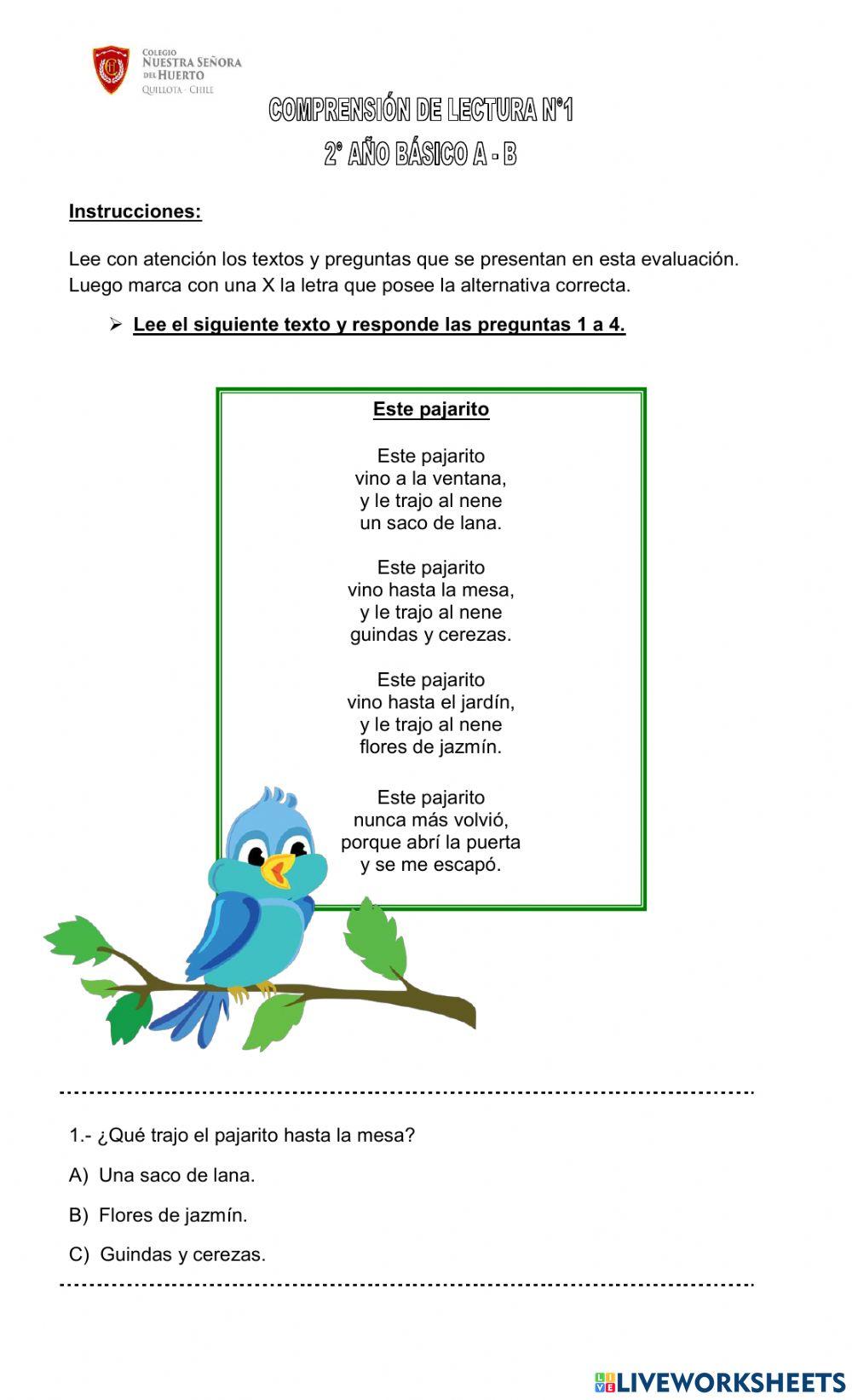 Comprensión lectora 1