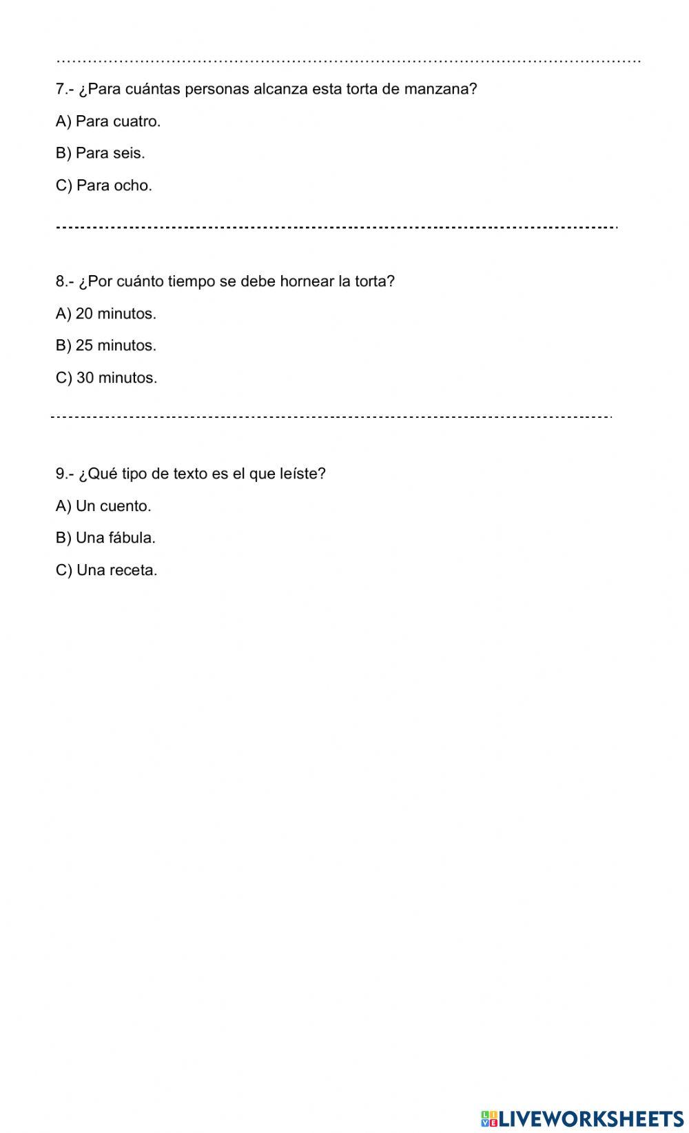 Comprensión lectora 2