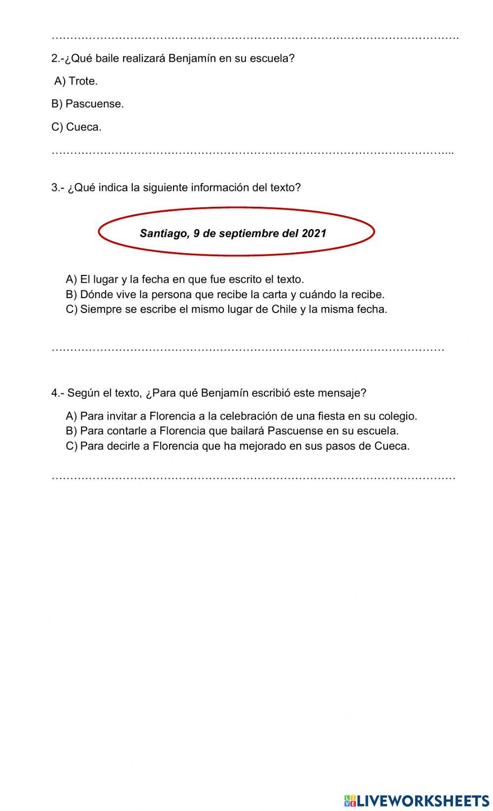 Comprensión lectora 3