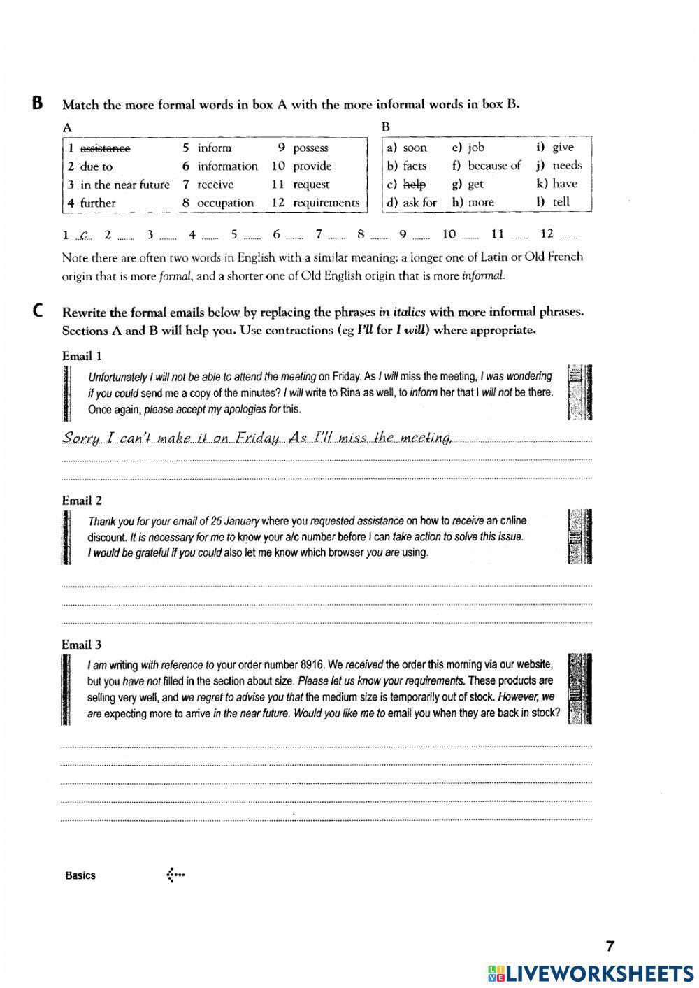 Formal or Informal + Opening and Closing an email