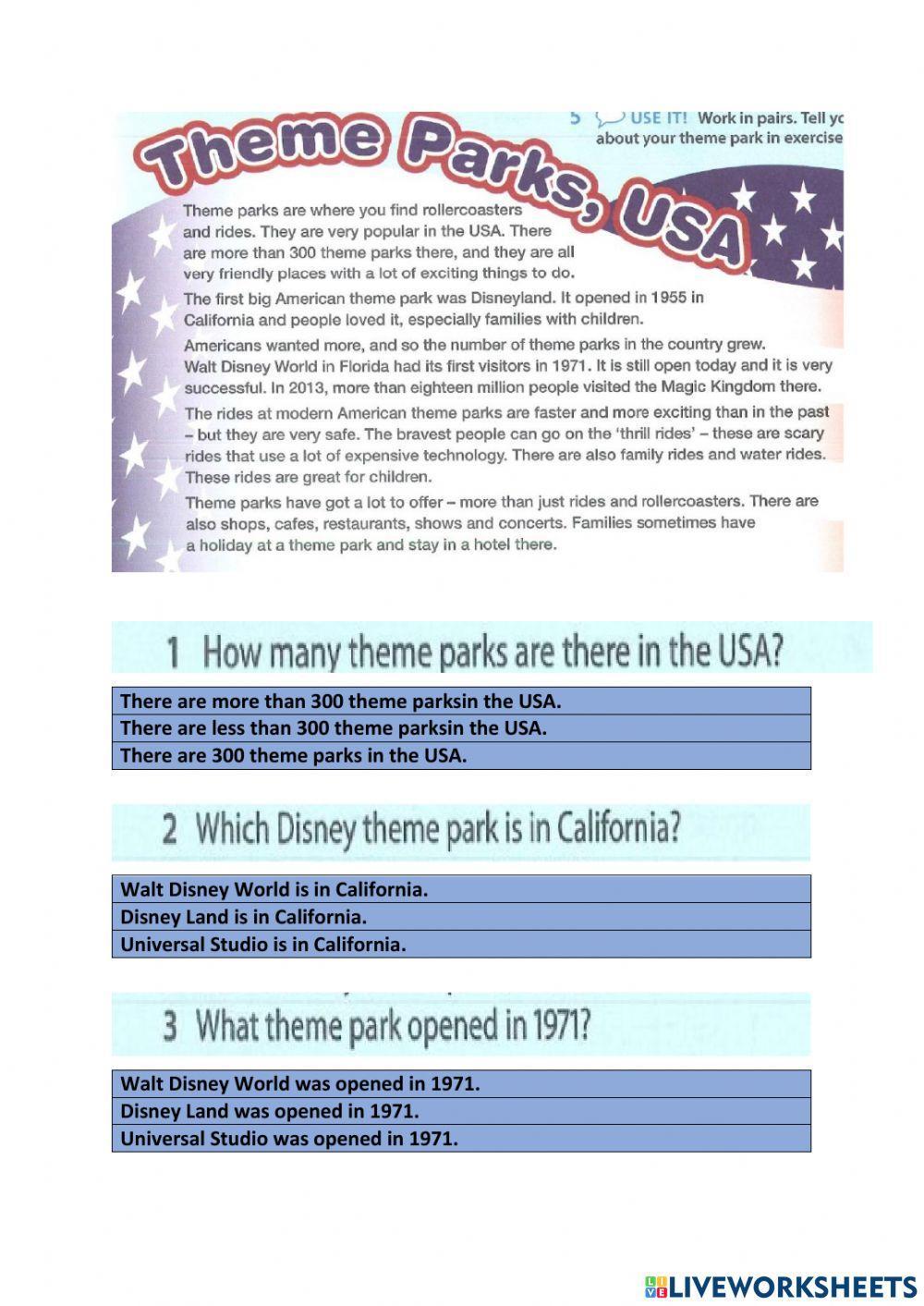 Theme park in the usa