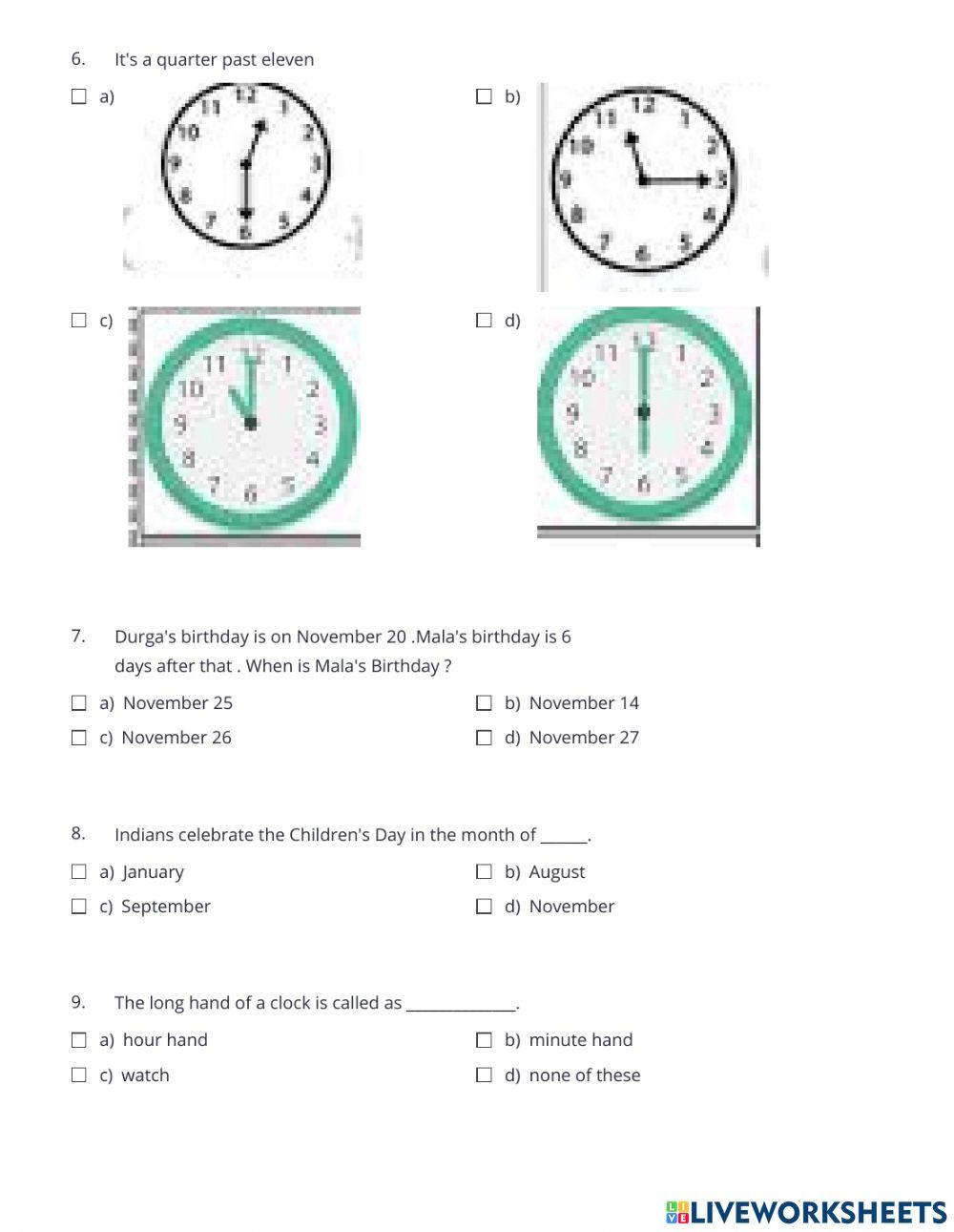 Time Class 3