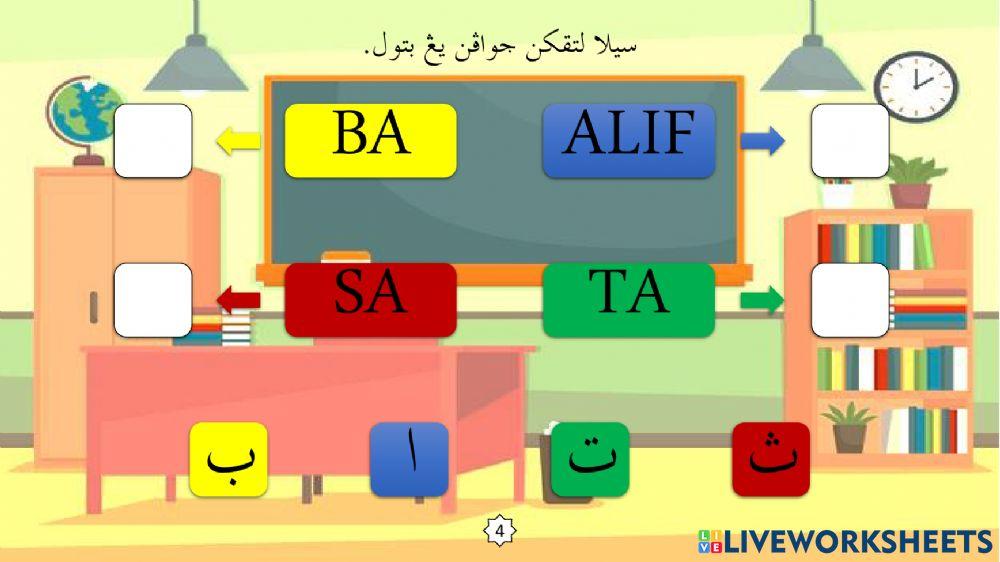 Latihan Huruf Jawi : 1. Alif - Sa