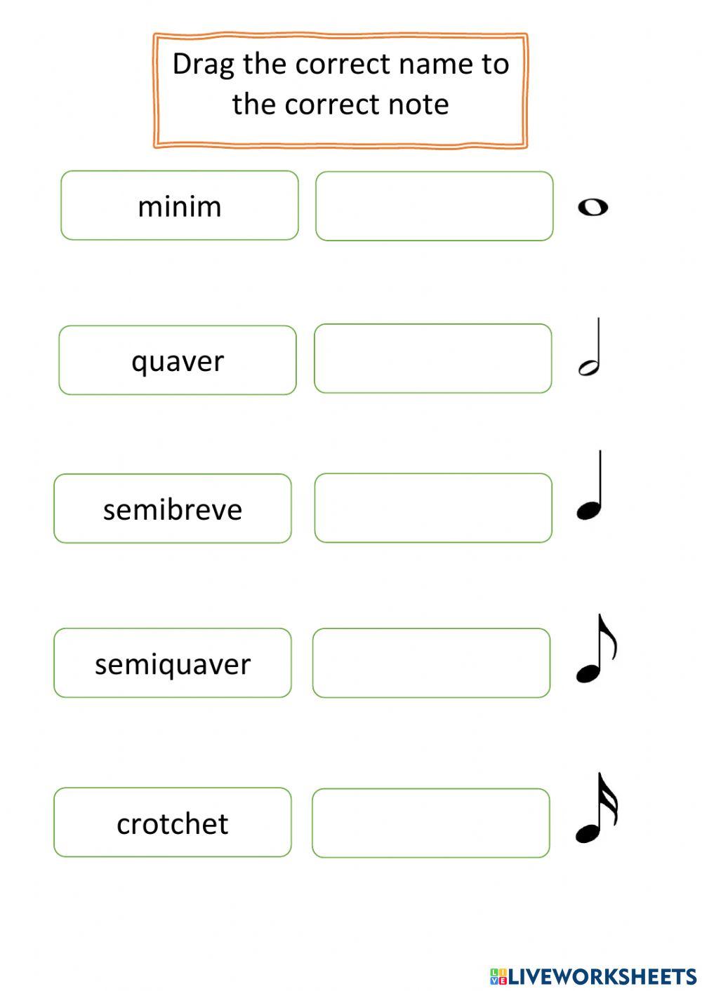 Note Value Names