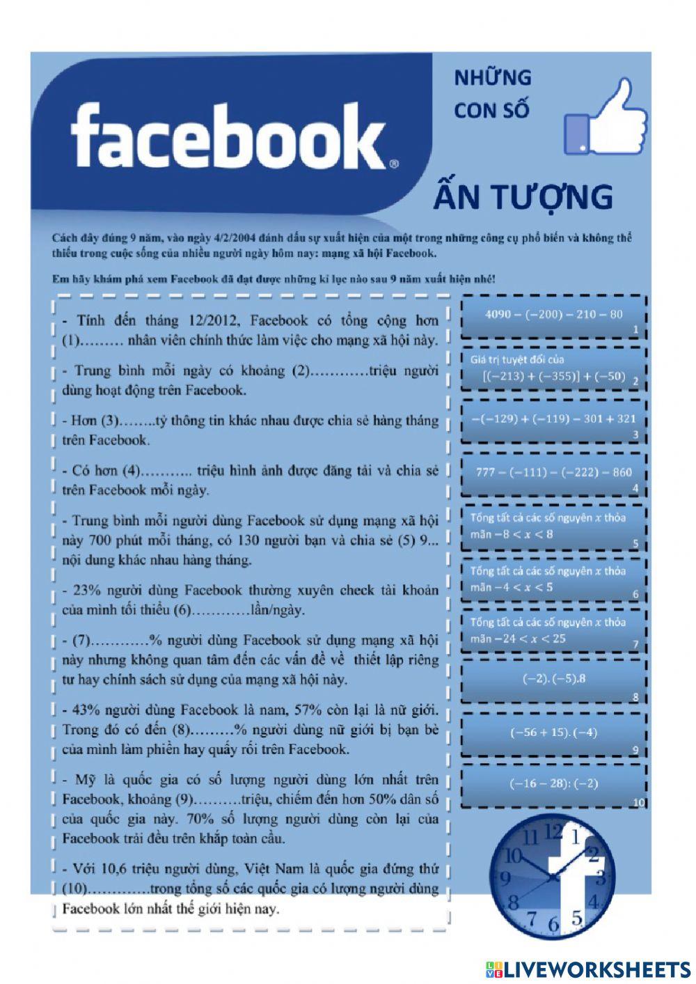 Các phép tính với số nguyên