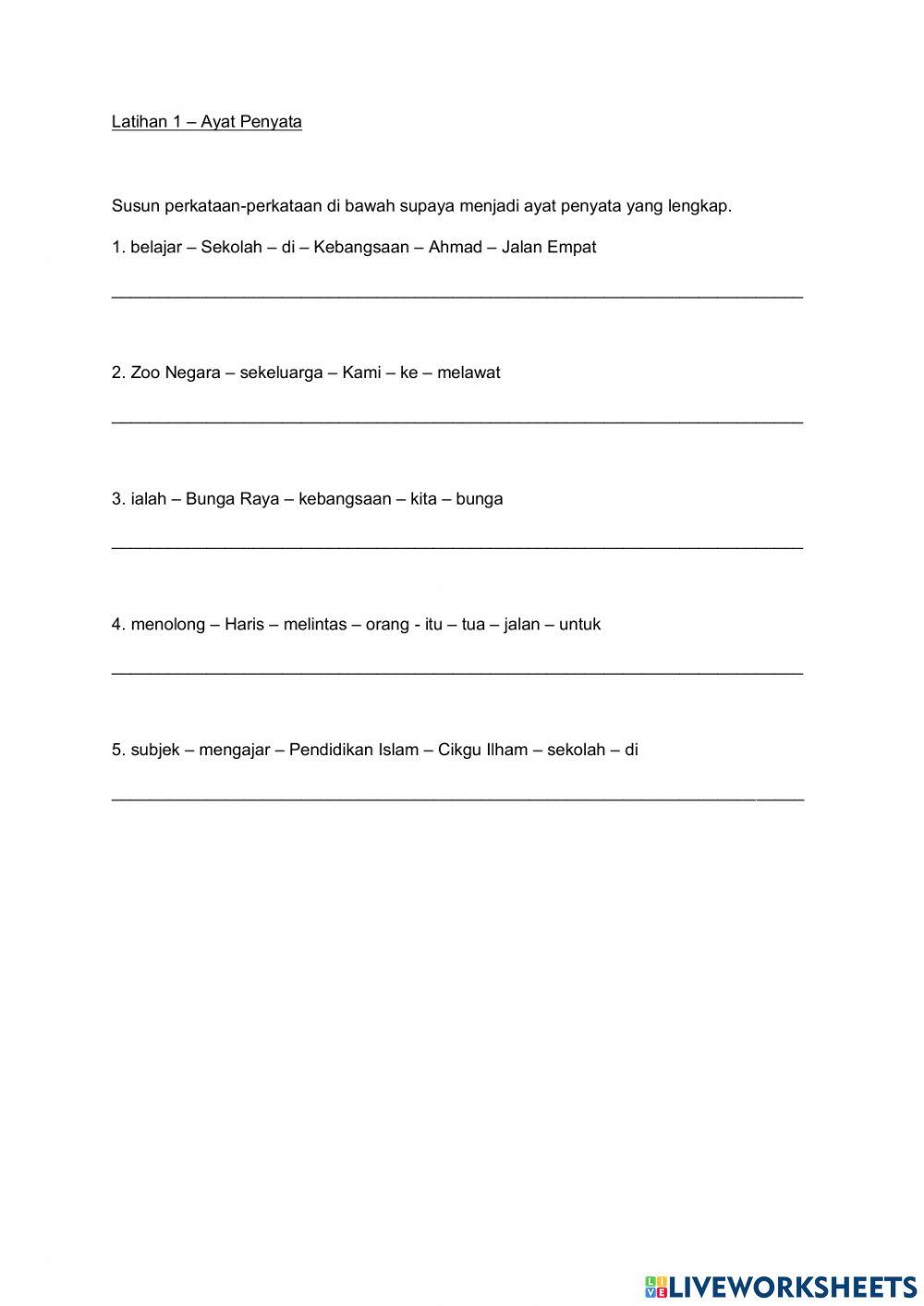 Ayat Penyata dan Ayat Tanya