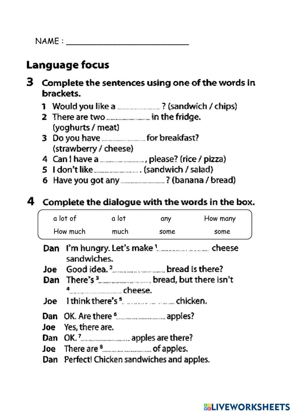 Year 5 unit 5 food and health review