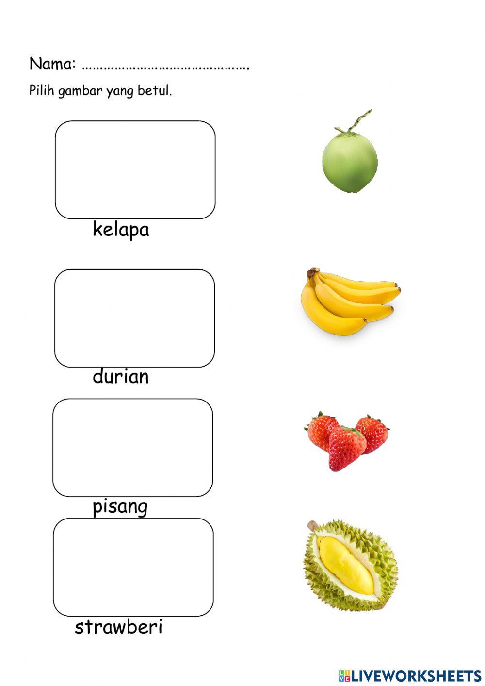 Literasi awal (Buah-buahan 2) Literasi awal (Buah-buahan 2)