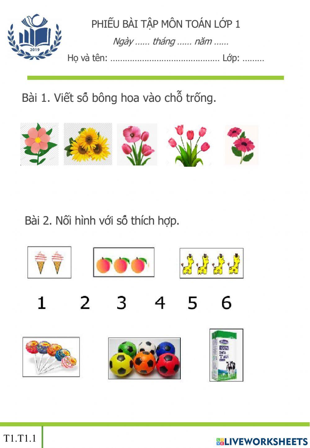 Nhận biết số đếm