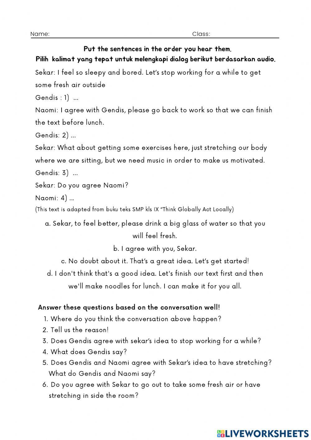 GRADE 9 K.D. 3.2 PERTEMUAN KEDUA