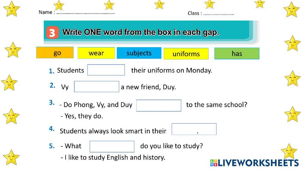 E6-u1.1.3. Gap fill in