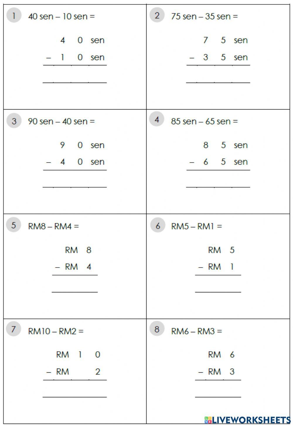 1320942 DLP Year 1 : Subtract Money asrol77