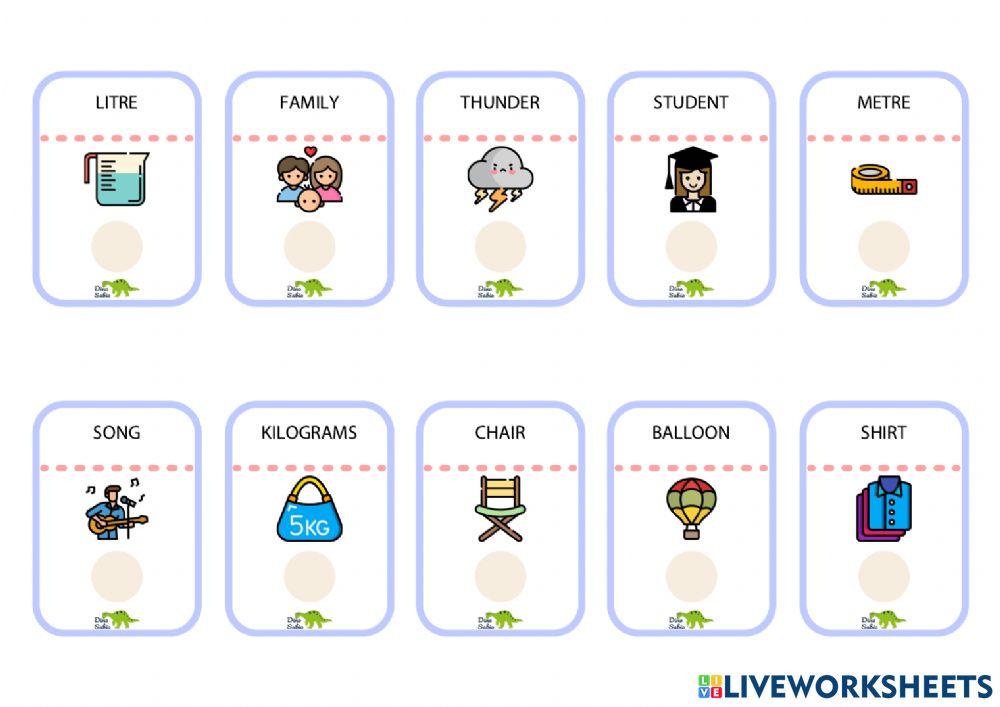 Countable and uncountable nouns
