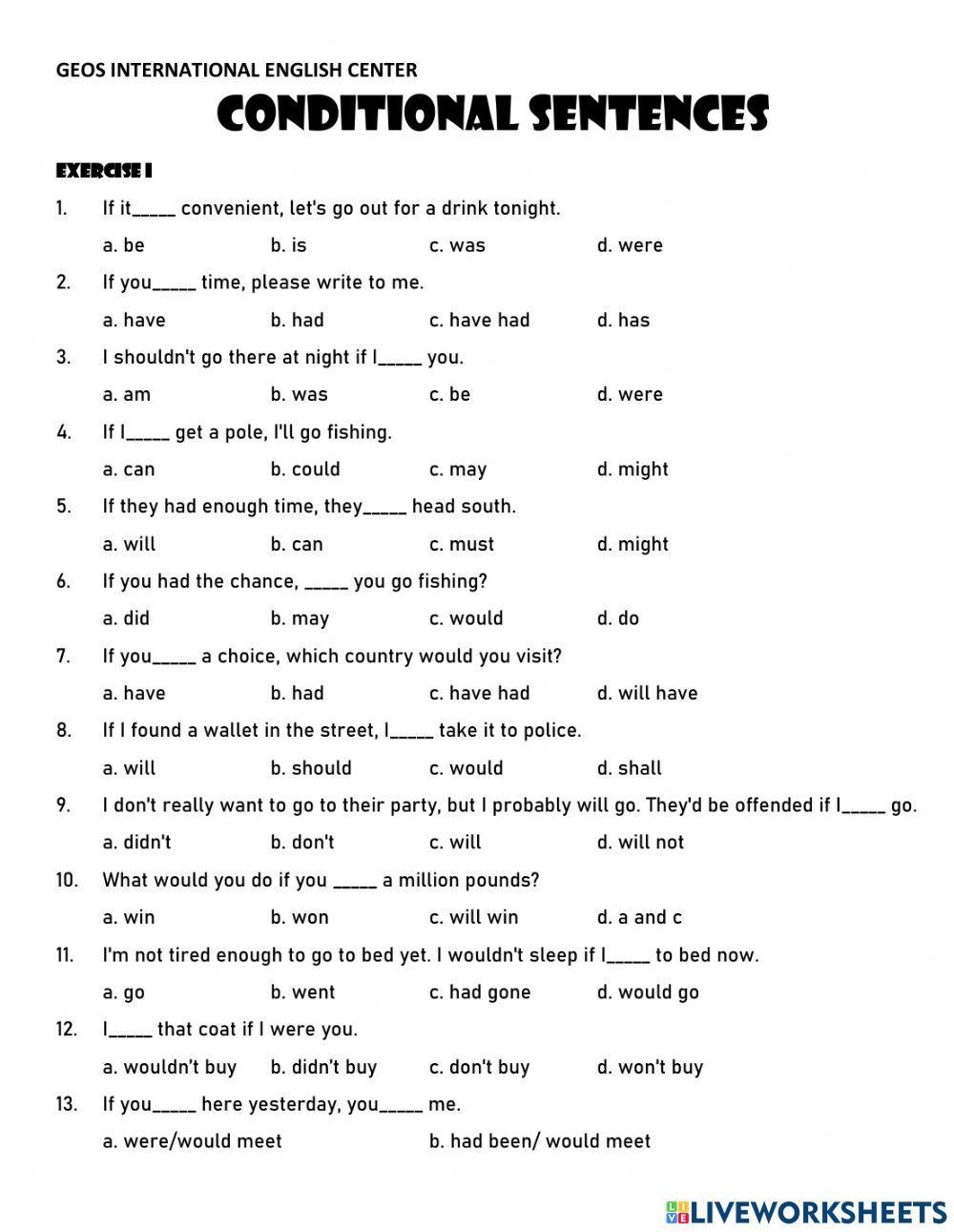 Conditional sentences