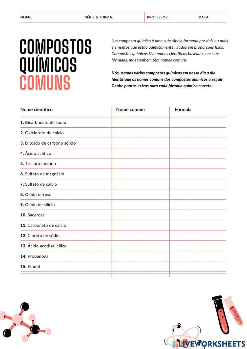 Compostos químicos
