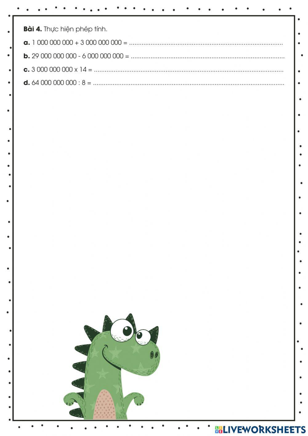 Toán 2.3 -CÁC SỐ TRÒN TRĂM TRIỆU – 1 TỶ