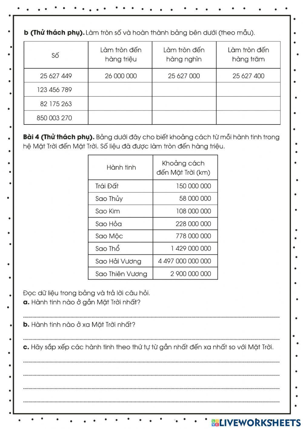 Toán 2.5 - Luyện tập chung